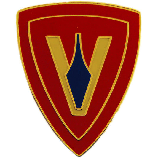 U.S. MARINES, USMC 005TH DIV - Original Artwork, Expertly Designed PIN - 1"