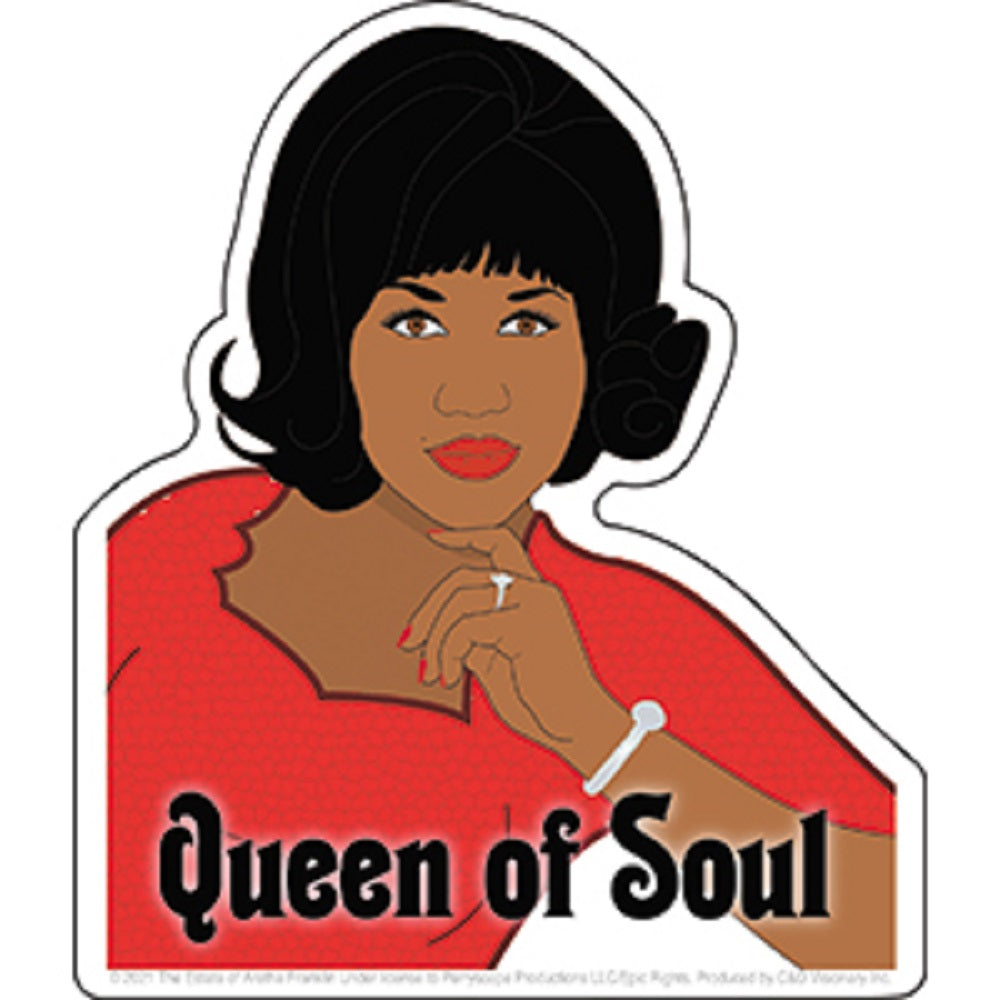 FRANKLIN ARETHA QUEEN OF SOUL STICKER - Officially Licensed Franklin Aretha Queen of Soul Artwork STICKER, 4.25" x 5"