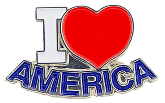 USA & PATRIOTIC, I HEART AMERICA - Original Artwork, Expertly Designed PIN - 1"
