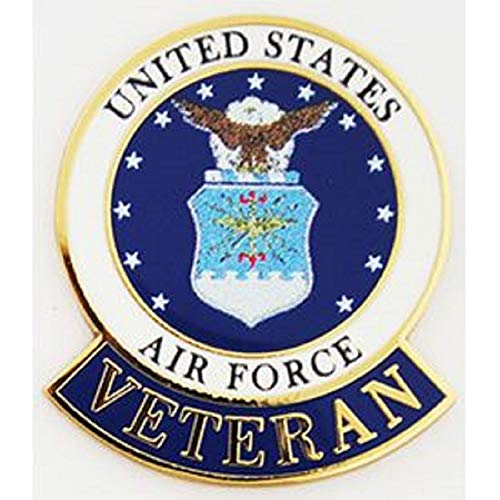 United States Air Force Veteran Logo Emblem Lapel/hat Pin - 1"