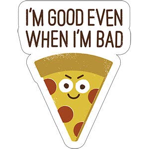 DAVID OLENICK, Mozzarelativity STICKER - Exclusive Original Artwork DECAL, 3.8" x 5"