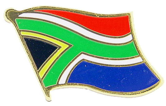 INTERNATIONAL FLAG "SOUTH AFRICA" PIN, Officially Licensed Patriotic Flag Logo Orignal Artwork Expertly Designed PIN, 1"
