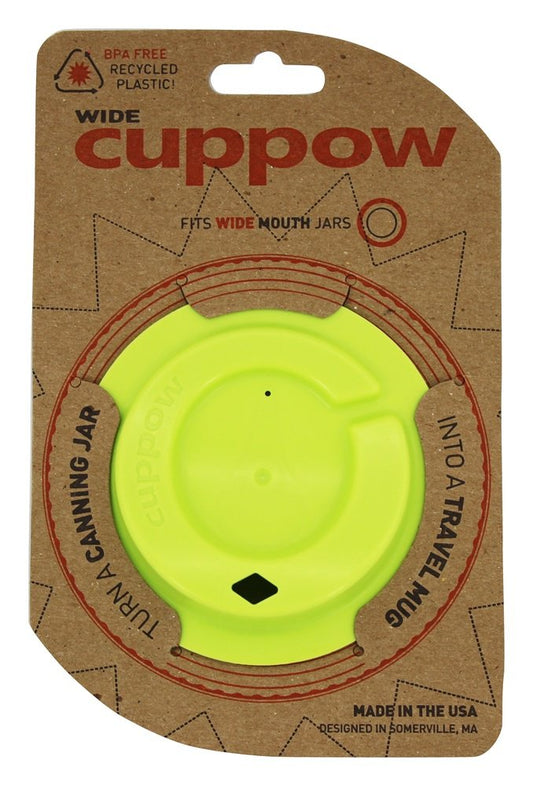 CUPPOW Wide Chartreuse Mason Jar Lid, 1 Each