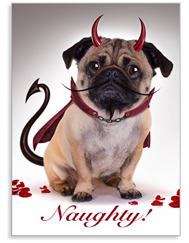 PUGGO Pugs Art Collection, NAUGHTY PUGGO - Officially Licensed Pug Heavy Duty MAGNET - 2.5" x 3.5"