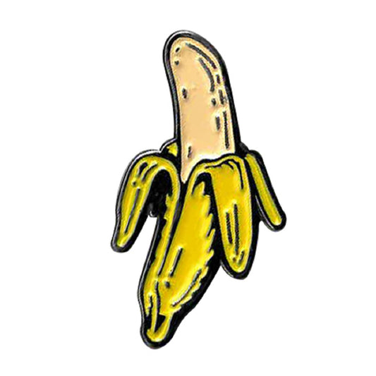 KALYNN CAMPBELL BANANA PIN - American Artist's Banana Art Novelty Backpack Enamel Lapel Pin - 1.25" x 0.6"