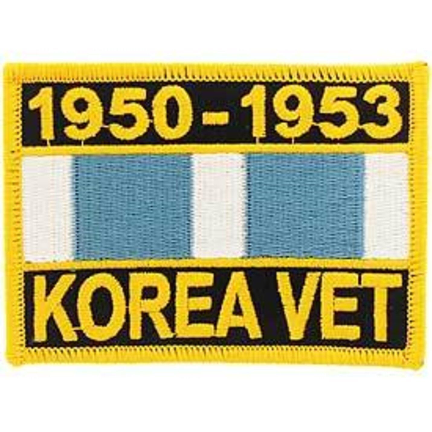 KOREA VETERAN 1950-1953 Service Ribbon PATCH - Korea Service Ribbon United States Patriotic Sew On / Iron On Patch - 3.5"