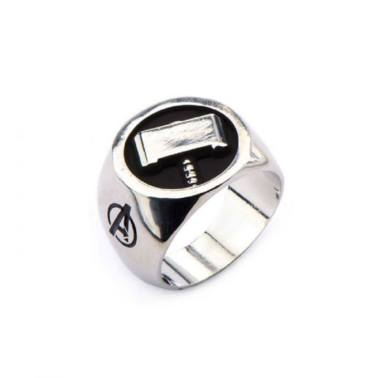 Thor Hammer Symbol - Stainless Steel Officially Licensed Mens Ring, Size - 10