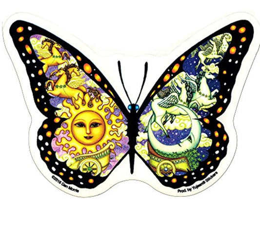 Chariot Butterfly - Dan Morris, Waterproof Vinyl Sticker DECAL for Car Bumper Skateboard Laptop Luggage - 3.5" x 4.9"