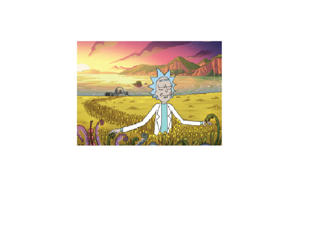RICK & MORTY MAGNET - Officially Licensed RICK SMELL FLOWERS Artwork Decorative Refrigerator Fridge Magnet, 2.5" x 3.5"
