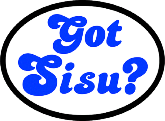 GOT SISU? Sticker - Orignal Artwork Vinyl - Reflective Oval Decal Sticker - 3.5" x 4.75"