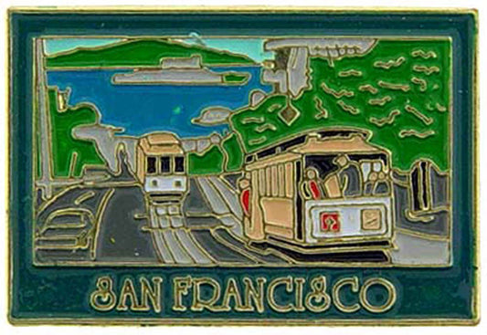 US STATES PIN, CALIFORNIA SAN FRANCISCO - Novelty Patriotic Enamel Lapel PIN - 1"