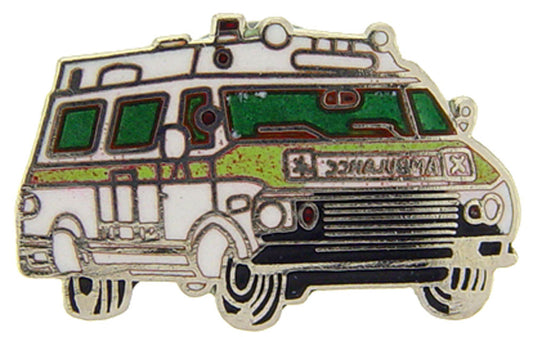 FIRE & EMS, AMBULANCE - Original Artwork, Expertly Designed PIN Green Yellow - 1"
