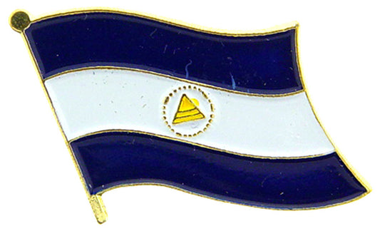 INTERNATIONAL FLAG "NICARAGUA" PIN - Officially Licensed Patriotic Nicaragua Flag Logo Artwork Expertly Designed PIN, 1"