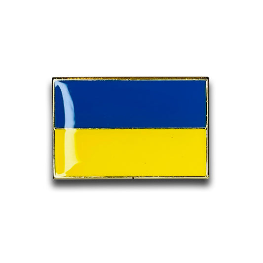 UKRAINE FLAG LAPEL PIN - High-Quality Shiny Raised Resin Thick Glossy Enamel Lapel PIN - 2.5cm x 1.5cm