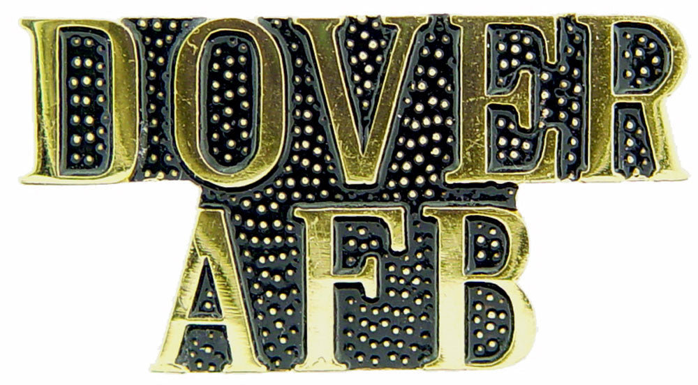 U.S. AIR FORCE, Script DOVER AFB - Original Artwork, Expertly Designed PIN - 1.125"
