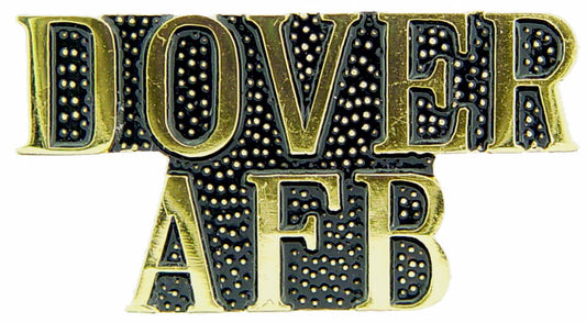 U.S. AIR FORCE, Script DOVER AFB - Original Artwork, Expertly Designed PIN - 1.125"
