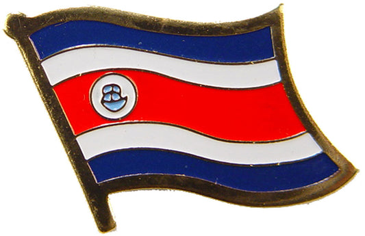 INTERNATIONAL, COSTA RICA Flag - Original Artwork, Expertly Designed PIN - 1"
