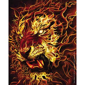 TOM WOOD, Fire Tiger DECAL - Officially Licensed Original Artwork STICKER, 4" x 5"