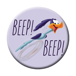 LOONEY TUNES DAFFY DUCK, BEEP! BEEP! RUNNING BUTTON, Officially Licensed Animated Series By Warner Bros. Button, 1.25"