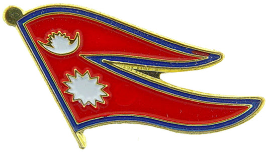 INTERNATIONAL FLAG "NEPAL" PIN, Officially Licensed Patriotic Nepal Flag Logo Orignal Artwork, Expertly Designed PIN, 1"