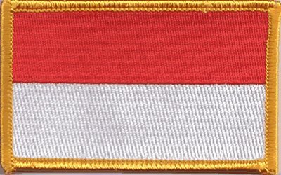 Indonesia iron-on embroidered patch