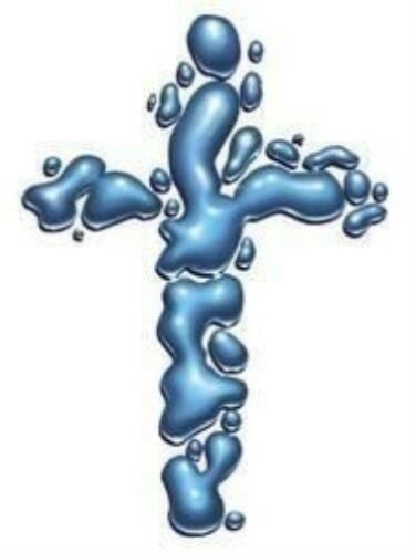 Ben Frank - Blue Liquid Holy Cross - Sticker / Decal