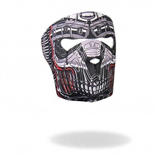 Bikers Full Protection ROBO SKULL NEOPRENE FACE MASK, with Back Closure