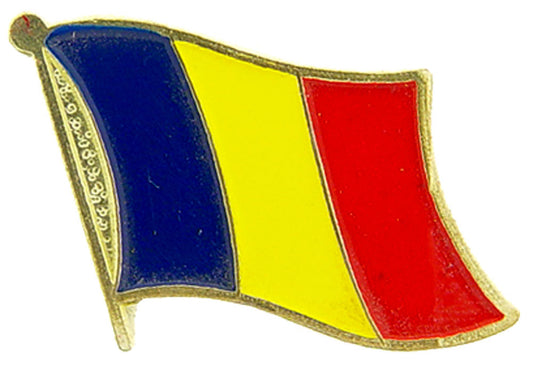 INTERNATIONAL, ROMANIA Flag - Original Artwork, Expertly Designed PIN - 1"