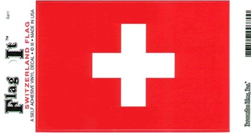 Switzerland flag decal for auto, truck or boat