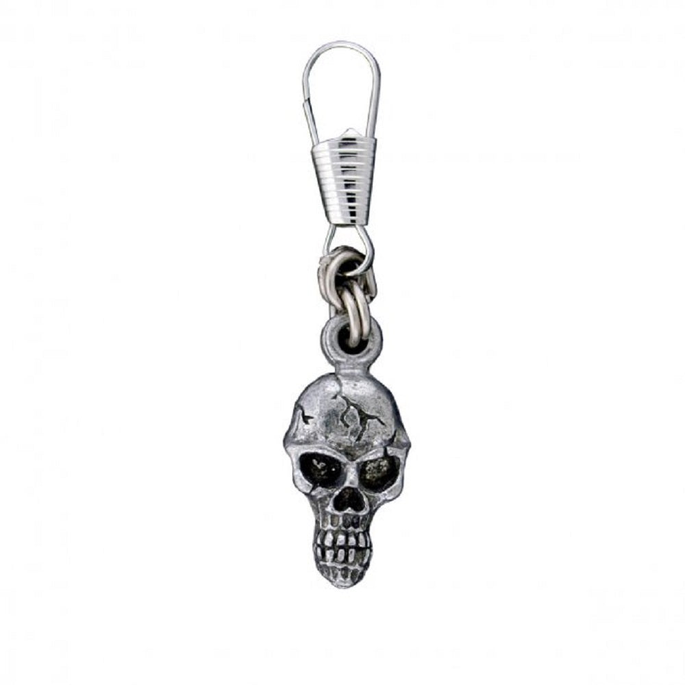 Bikers Zipper Pullers Grips, SKULL, 2" x 1" - ZIP PULLER