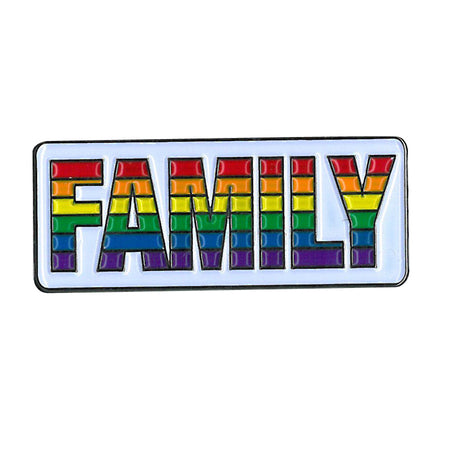 Family Rainbow Enamel Pin, Licensed Original Artwork by Matt Stewart - 1.25"