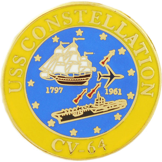 U.S. NAVY, USS CONSTALLATION - Original Artwork, Expertly Designed PIN - 1"