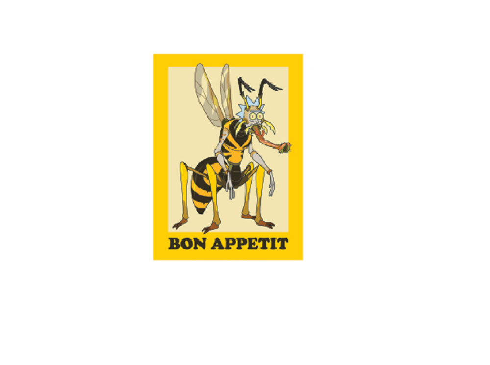 RICK & MORTY MAGNET - Officially Licensed BON APPETIT Artwork Decorative Refrigerator Fridge Magnet - 2.5" x 3.5"