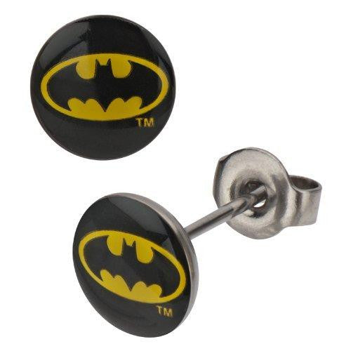 Dc Comic Batman Logo Earrings - Stainless Steel Stud Earring