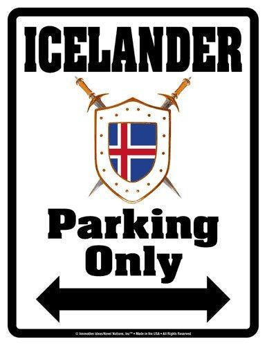 ICELANDER Parking Only (Sign) - Individual Package - Laminated - 8.5" x 11"