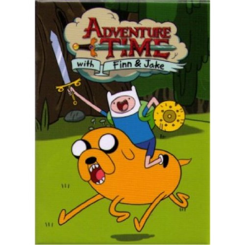 ADVENTURE TIME, FINN RIDING JAKE - Officially Licensed Original Artwork - Magnet