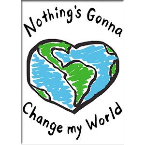 Lennon and McCartney Change My World - Refrigerator Magnet - 2.5" X 3.5"