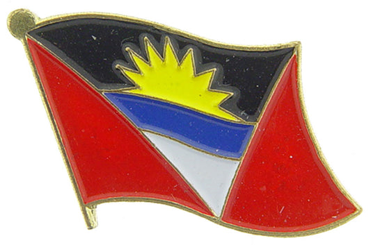 INTERNATIONAL, ANTIGUA Flag - Original Artwork, Expertly Designed PIN - 1"