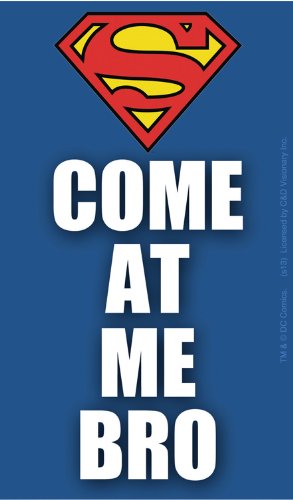 Licenses Products DC Comics Superman Come At Me Bro Logo Large Sticker