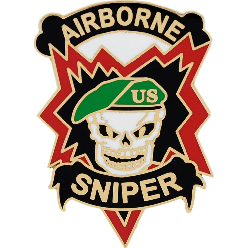 U.S. ARMY, SPECIAL AIRBORNE SNIPER - Original Artwork, Expertly Designed PIN - 1.25"