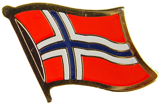 INTERNATIONAL FLAG "NORWAY" PIN - Officially Licensed Patriotic Norway Flag Orignal Artwork, Expertly Designed PIN - 1"