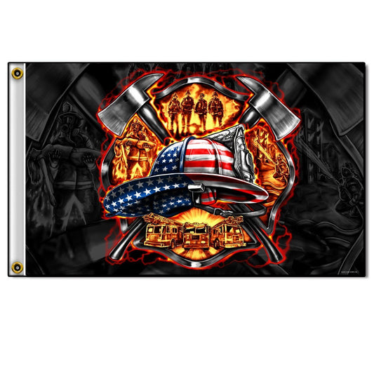 Biker Flag - FIRE FIGHTER - 3" x 5"