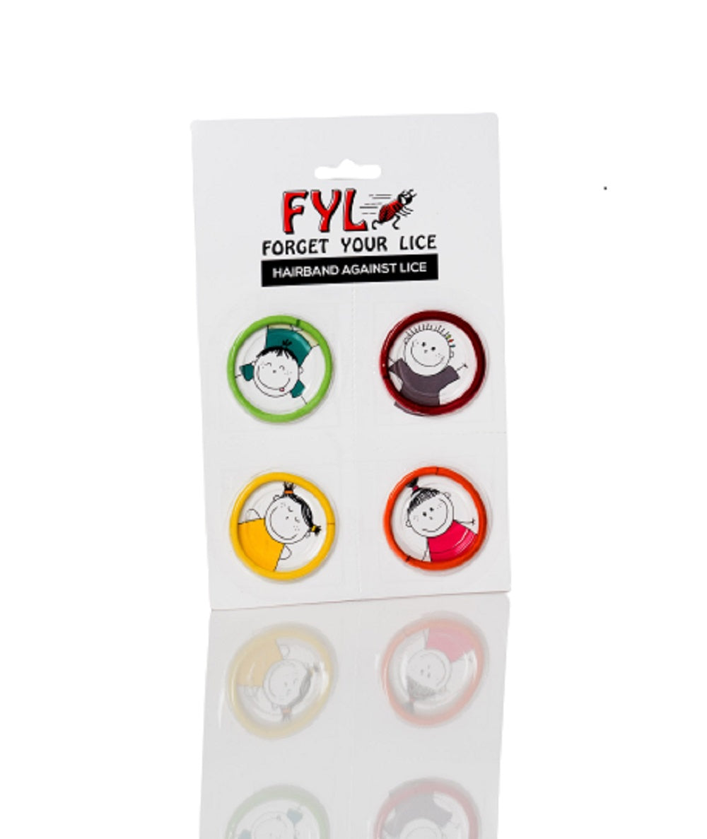 HOOT LICE BOMB Ponytail HEADBAND Ties AGAINST LICE - All Natural Powerful Repellent Long Lasting Hair Bands Set - 4 Pieces