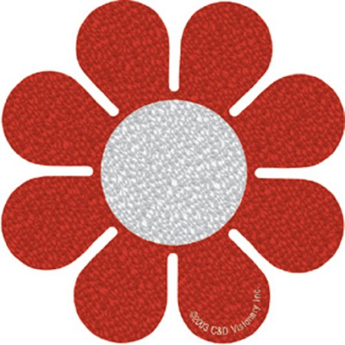 Licenses Products S-2470-G Red Daisy Glitter Sticker