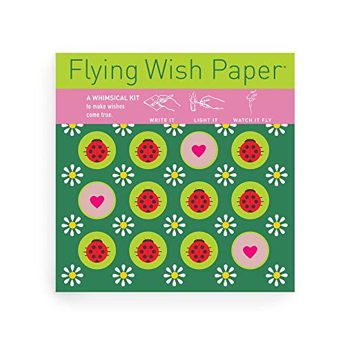 Flying Wish Paper® - Write it., Light it, & Watch it Fly - NEW! LADYBUGS - 5" x 5" - Mini Kits