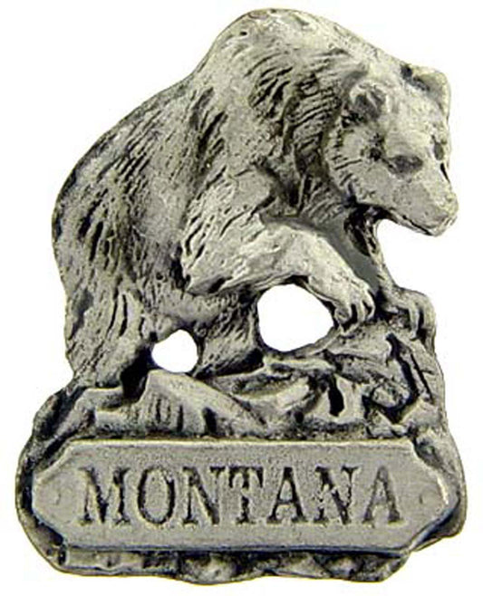 USA STATES, MONTANA BEAR - Original Artwork, Expertly Designed PIN - 1"