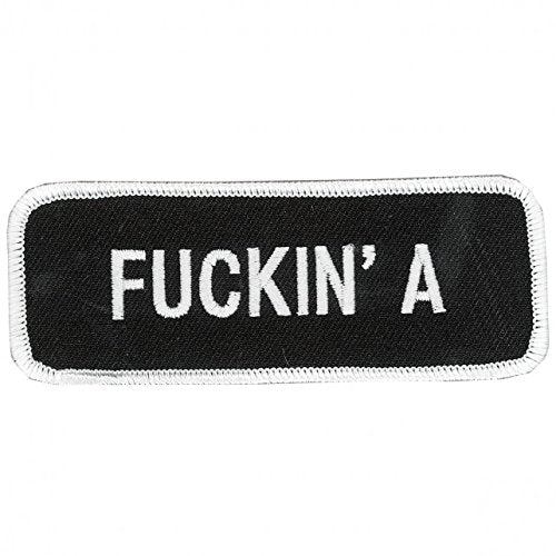 F@CKIN' A - High Thread Iron-On / Saw-On Rayon PATCH - 4" x 2"