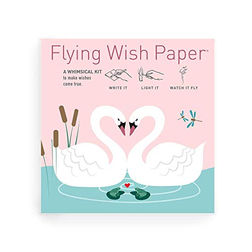 Flying Wish Paper® - Write it., Light it, & Watch it Fly - New! SWAN LAKE LOVE - 5" x 5" - Mini Kits