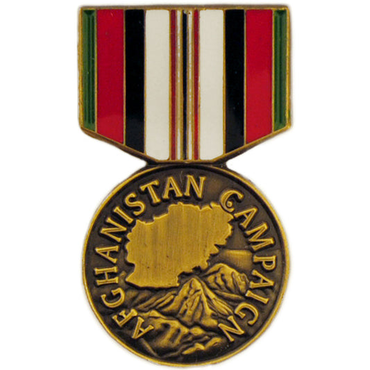 U.S. MILITARY, MEDAL AFGHANISTAN CAMPAIGN - Original Artwork, Expertly Designed PIN - 1.1875"