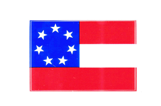Confederate Flag (1st) - 3.5" x 5" - Gloss UV Coated Laminate Water Proof Sticker DECAL